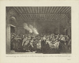 The arrest of Louis XVI and his family at Varennes, June 22, 1791, 1799.