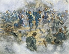 The Battle of Verdun. The recovery of Fort Douaumont, 1916.