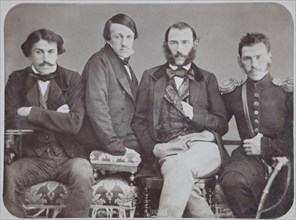The Brothers Tolstoy: Sergei Tolstoy, Nikolai Tolstoy, Dmitri Tolstoy and Leo Tolstoy, 1850s.