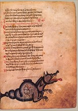 The Chludov Psalter. Prayer of Jonah, ca 850.