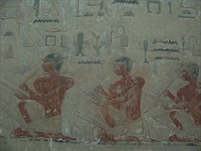 The Scribes. Relief from Mastaba of Akhethotep at Saqqara, Old Kingdom, 5th Dynasty, ca 2494-2345 BC