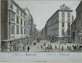 View of the Kohlmarkt and the Michaelerplatz in Vienna, 1786.