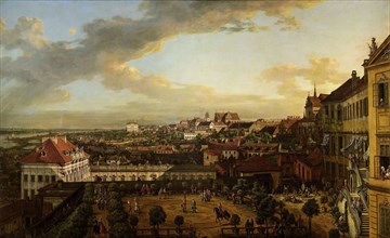 View of Warsaw from the terrace of the Royal Castle, 1773.