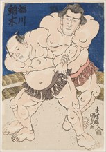 Wrestling match Inogawa vs Nishikigi, 1843.