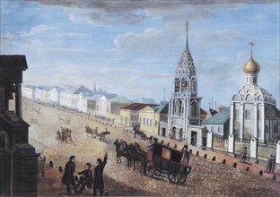 View of the Arbat Street in Moscow, 1830s.