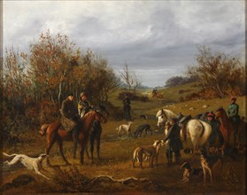 Hunting with Borzois, 1840s.