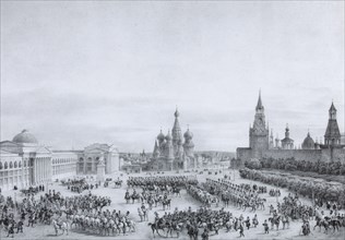 Red Square in Moscow, 1820s.