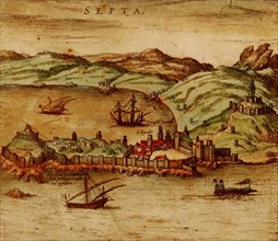 Ceuta (From Civitates Orbis Terrarum), 1572.