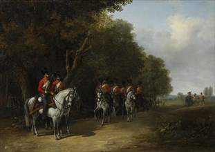 1st Squadron of the Life Guard Hussar Regiment on maneuvers, 1838.