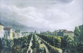 Tverskoy Boulevard in Moscow, 1825.