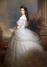 Empress Elisabeth of Austria with Diamond stars in her hair, 1865.