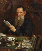 Portrait of the author Count Lev Nikolayevich Tolstoy (1828-1910), End of 19th cen..
