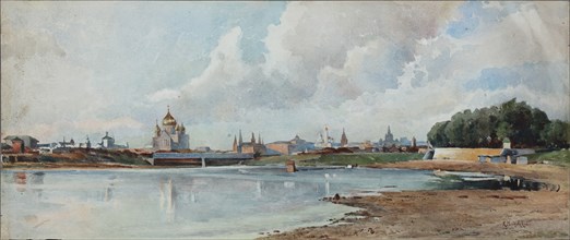 View of Moscow from the Neskuchny Garden, ca 1880-1885.