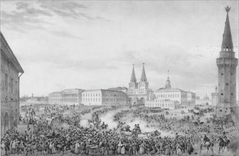 Departure from Moscow of Emperor Nicholas I, 1820s.