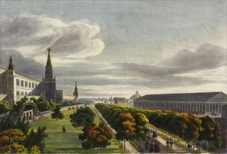 Moscow Manege and Alexander Garden, 1825.