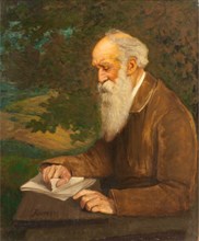 Portrait of the poet Henry Wadsworth Longfellow (1807-1882).
