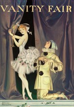 Pierrot and Columbine. Vanity Fair magazine cover, 1915.