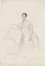 Portrait of the Ballet dancer Fanny Elssler (1810-1884), 1838.
