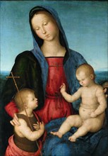 Virgin with the Christ Child blesses the Infant Saint John the Baptist (Diotalevi Madonna), ca 1503.