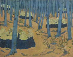 Breton Women, the Meeting in the Sacred Wood. (Bretonnes, réunion dans le bois sacré), ca 1892.