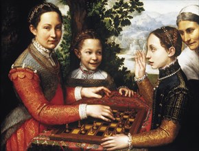 The Chess Game (Portrait of the artist's sisters playing chess), 1555.