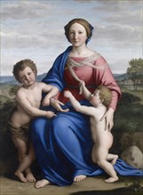 The Virgin and Christ Child with Saint John the Baptist as a Boy  , Between 1645 and 1655.