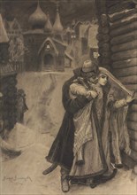 Illustration to the poem The Song of the Merchant Kalashnikov by M. Lermontov, 1891.