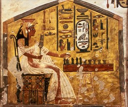 Queen Nefertari Playing Senet. The tomb of Nefertari, the Wife of Pharaoh Ramesses II, ca 1298-1235
