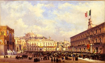 Arrival of Vittorio Emanuele II in Naples, 1860.