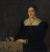 Portrait of a woman with book and Allegory of Strength.