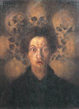 Self-portrait with skulls (Autoritratto con teschi), 1909.