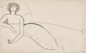 Woman Reclining on a Bed (Anna Akhmatova), c. 1911.