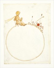 Illustration for novella The Little Prince (Le Petit Prince), 1942.