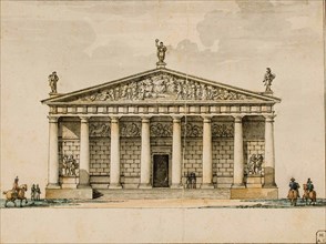 Project of the riding hall for the Imperial Horse Guards in Saint Petersburg, c1744 and 1817.