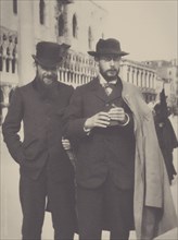 Pierre Bonnard (holding his Kodak box camera) with Ker-Xavier Roussel in Venice, 1899.