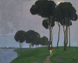 Landscape with the rider, 1910.