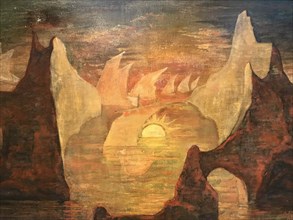 The Sun at dusk, 1916.