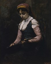 Femme à la Mandoline (Girl with Mandolin) , Between 1860 and 1865.