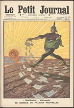 Le semeur de fausses nouvelles. (The sower of false news). Le petit journal , 1915.
