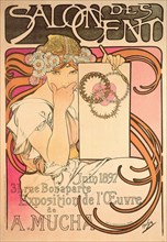 Poster for Salon des Cent. Alphonse Mucha Exhibition , 1897.