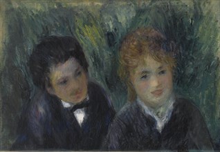 Portrait d'un jeune homme et d'une jeune fille, 1875-1880.