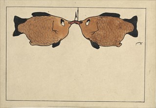 Untitled (Two fishes, a hook, a worm), 1901.