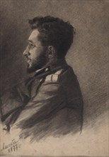 Portrait of the author Vsevolod Mikhailovich Garshin (1855-1888), 1877.