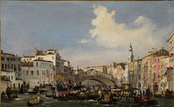 Venice, Regatta on the Grand Canal, ca 1848.