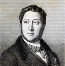 Portrait of the composer Gioachino Antonio Rossini (1792-1868), 1836. Creator: Dupré, Louis (1789-1837).