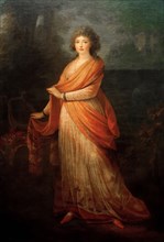 Portrait of Varvara Vasilyevna Golitsyna, née von Engelhardt (1757-1815), 1792. Creator: Füger, Heinrich Friedrich (1751-1818).
