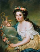 Portrait of Henriette Herz, née De Lemos (1764-1847) as Hebe, 1778. Creator: Therbusch-Lisiewska, Anna Dorothea (1721-1782).