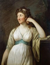 Portrait of Elisa von der Recke (1754-1833), 1795-1796. Creator: Graff, Anton (1736-1813).