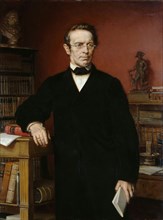 Portrait of Johann Gustav Droysen (1808-1884), 1885. Creator: Bendemann, Eduard (1811-1889).
