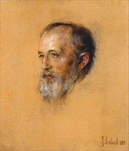 Portrait of the conductor and composer Hermann Levi (1839-1900), 1898. Creator: Lenbach, Franz, von (1836-1904).